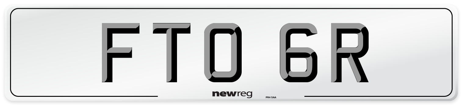 FTO 6R Number Plate from New Reg